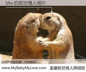 #孟婆前世情人照相馆# 【bfw 的前世情人】前生，我们相亲相爱，相约下辈子还要在一起，你的誓言可别忘记。然而轮回路上的一碗孟婆汤，却将一切归零。茫茫人悔，谁是我的前世情人？bfw 的前世情人，有图有真相：