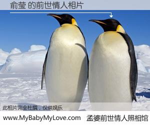 #孟婆前世情人照相馆# 【俞莹 的前世情人】前生，我们相亲相爱，相约下辈子还要在一起，你的誓言可别忘记。然而轮回路上的一碗孟婆汤，却将一切归零。茫茫人悔，谁是我的前世情人？俞莹 的前世情人，有图有真相：
