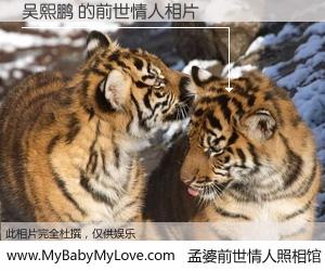 #孟婆前世情人照相馆# 【吴熙鹏 的前世情人】前生，我们相亲相爱，相约下辈子还要在一起，你的誓言可别忘记。然而轮回路上的一碗孟婆汤，却将一切归零。茫茫人悔，谁是我的前世情人？吴熙鹏 的前世情人，有图有真相：