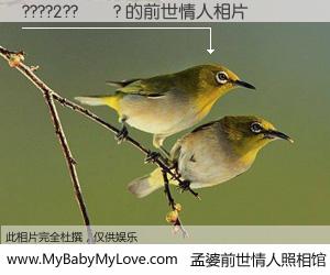 #孟婆前世情人照相馆# 【????2??��? 的前世情人】前生，我们相亲相爱，相约下辈子还要在一起，你的誓言可别忘记。然而轮回路上的一碗孟婆汤，却将一切归零。茫茫人悔，谁是我的前世情人？????2??��? 的前世情人，有图有真相：