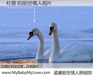 #孟婆前世情人照相馆# 【杜蓉 的前世情人】前生，我们相亲相爱，相约下辈子还要在一起，你的誓言可别忘记。然而轮回路上的一碗孟婆汤，却将一切归零。茫茫人悔，谁是我的前世情人？杜蓉 的前世情人，有图有真相：