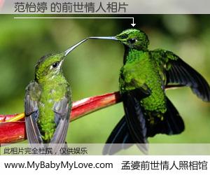 #孟婆前世情人照相馆# 【范怡婷 的前世情人】前生，我们相亲相爱，相约下辈子还要在一起，你的誓言可别忘记。然而轮回路上的一碗孟婆汤，却将一切归零。茫茫人悔，谁是我的前世情人？范怡婷 的前世情人，有图有真相：