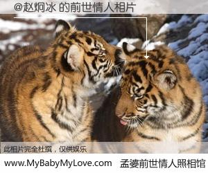 #孟婆前世情人照相馆# 【@赵炯冰 的前世情人】前生，我们相亲相爱，相约下辈子还要在一起，你的誓言可别忘记。然而轮回路上的一碗孟婆汤，却将一切归零。茫茫人悔，谁是我的前世情人？@赵炯冰 的前世情人，有图有真相：