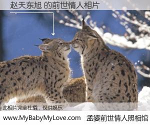 #孟婆前世情人照相馆# 【赵天东旭 的前世情人】前生，我们相亲相爱，相约下辈子还要在一起，你的誓言可别忘记。然而轮回路上的一碗孟婆汤，却将一切归零。茫茫人悔，谁是我的前世情人？赵天东旭 的前世情人，有图有真相：