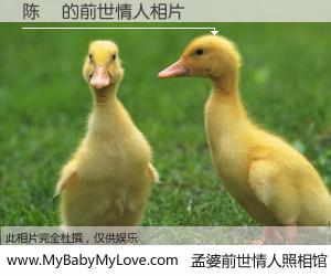 #孟婆前世情人照相馆# 【陈垚 的前世情人】前生，我们相亲相爱，相约下辈子还要在一起，你的誓言可别忘记。然而轮回路上的一碗孟婆汤，却将一切归零。茫茫人悔，谁是我的前世情人？陈垚 的前世情人，有图有真相：