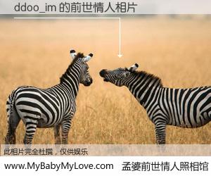 #孟婆前世情人照相馆# 【ddoo_im 的前世情人】前生，我们相亲相爱，相约下辈子还要在一起，你的誓言可别忘记。然而轮回路上的一碗孟婆汤，却将一切归零。茫茫人悔，谁是我的前世情人？ddoo_im 的前世情人，有图有真相：